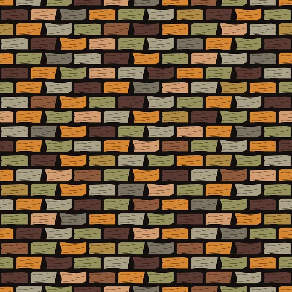 Seamless Brick Wall Pattern Colored Bricks — Stock Vector