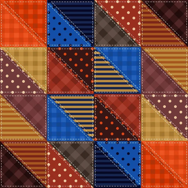 Patchwork Fond Avec Différents Modèles — Image vectorielle