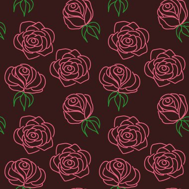 Güllerle kusursuz desen