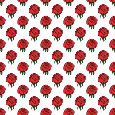 Güllerle kusursuz desen