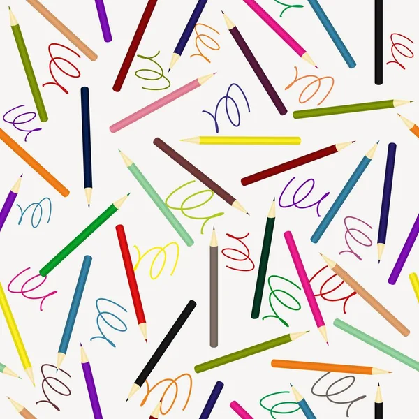 Безшовний Візерунок Кольоровими Ручками — стоковий вектор