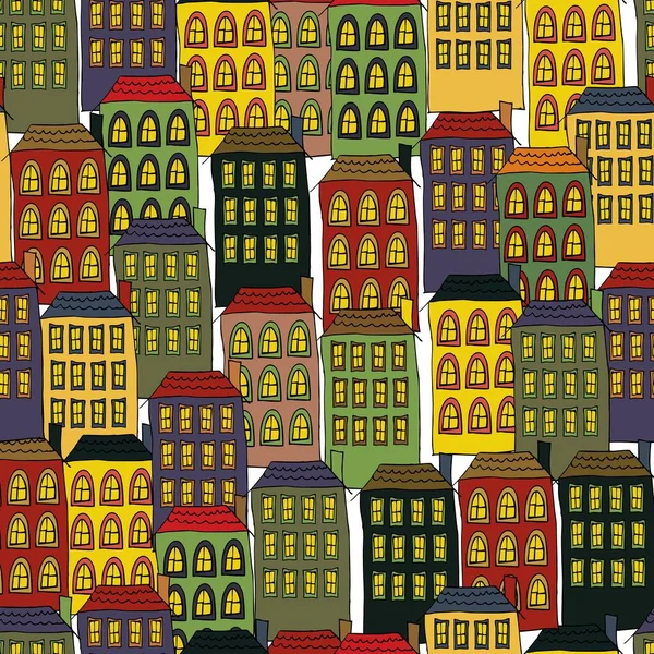 seamless pattern with houses