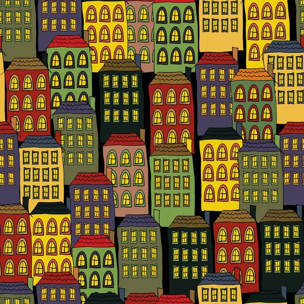 seamless pattern with houses