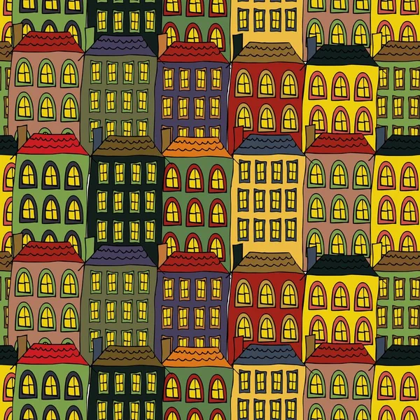 seamless pattern with houses
