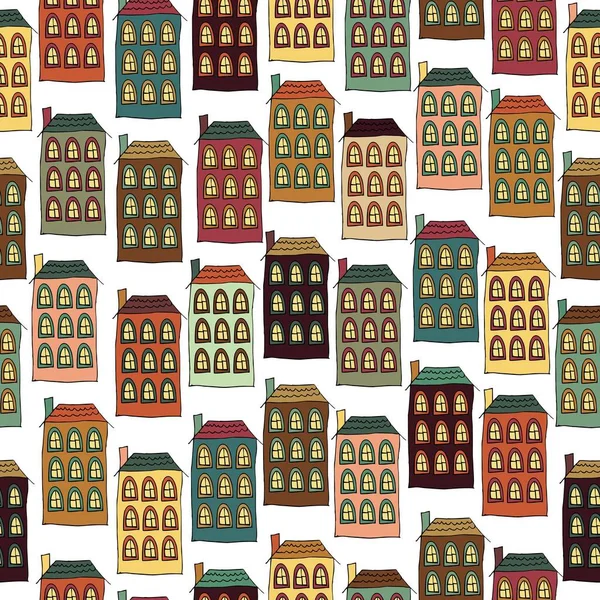 seamless pattern with houses
