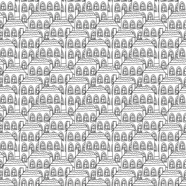seamless pattern with houses