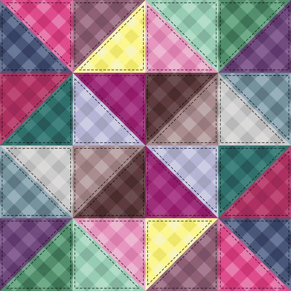 Fondo Patchwork Con Diferentes Patrones — Vector de stock