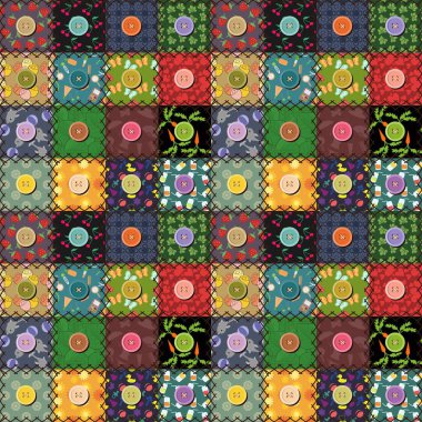 farklı desenlere sahip yama işi arkaplanı