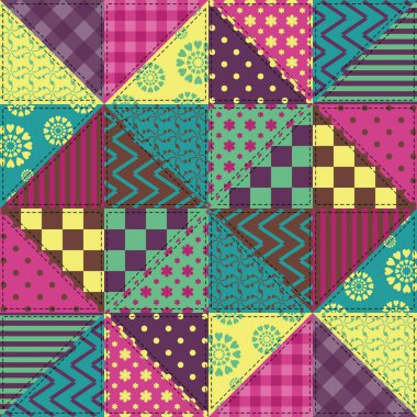 farklı desenlere sahip yama işi arkaplanı