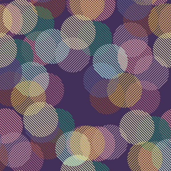 Motif Sans Couture Abstrait Avec Des Cercles — Image vectorielle