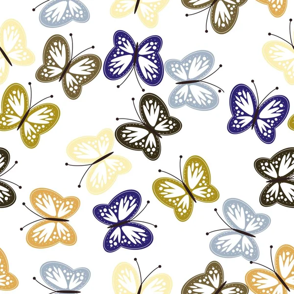 Fondo Sin Costuras Con Mariposas — Archivo Imágenes Vectoriales