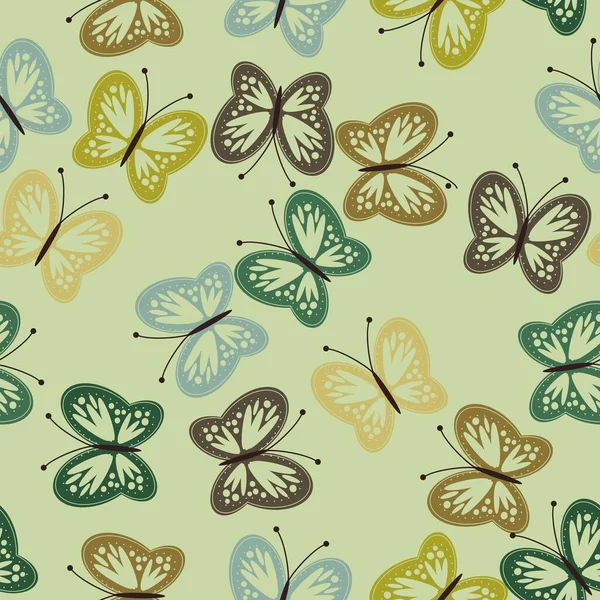 蝴蝶的无缝背景 — 图库矢量图片