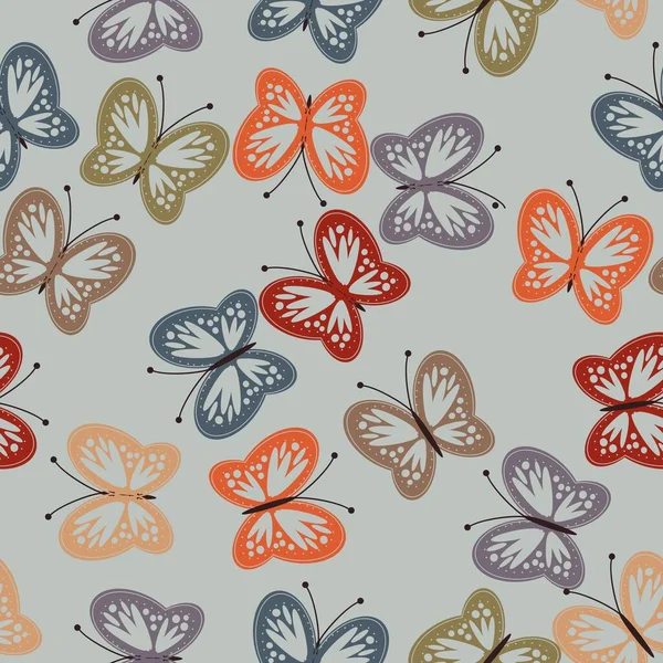 Fond Sans Couture Avec Des Papillons — Image vectorielle