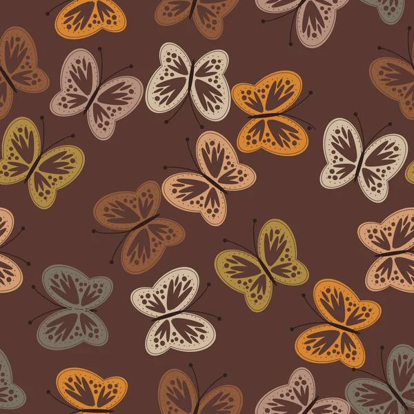 Fondo Sin Costuras Con Mariposas — Archivo Imágenes Vectoriales