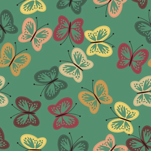 Fondo Sin Costuras Con Mariposas — Archivo Imágenes Vectoriales