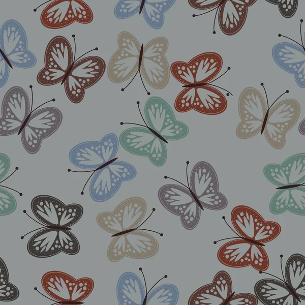 Fondo Sin Costuras Con Mariposas — Archivo Imágenes Vectoriales