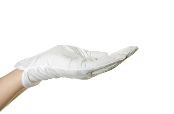Пустая Человеческая Рука Текстильной Перчатке — стоковое фото