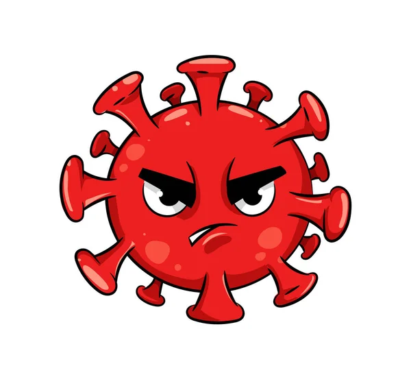Koronavirus Charakter Design Koronavirové Bakterie Kreslené Vektorové Ilustrace Covid Nebezpečí — Stockový vektor