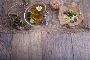 Papatya çayı. Rustik tarzı