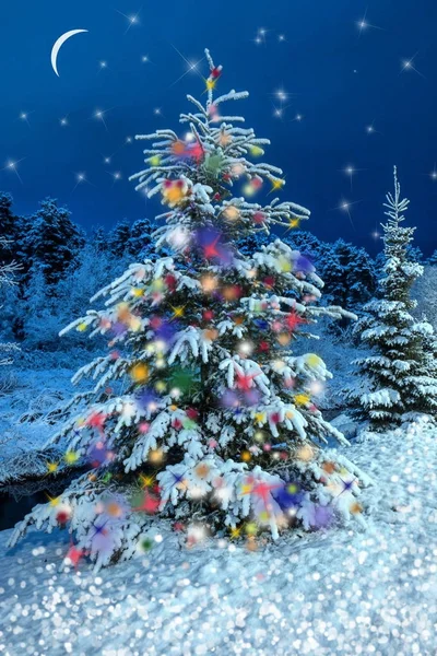 Una postal navideña. Árbol de Navidad decoration.Christmas — Foto de Stock