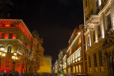 Riga, Letonya, 17 Kasım 2017: Festival Staro Riga, bağımsızlık gülen Riga kutluyor 99 yıldönümü. Vecriga