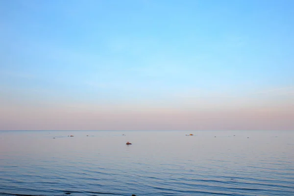 Panorama de belo pôr do sol no mar baltico . — Fotografia de Stock