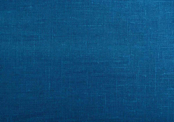 Tecido azul clássico tela em branco, algodão ou linho textura, 2020 tecido moderno relógio de cor para roupas, interior . — Fotografia de Stock