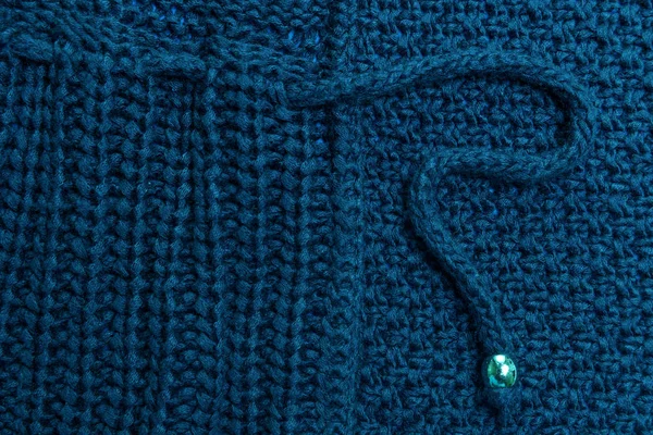 Klasszikus kék szövet üres vászon, kötött ruha textúra, szövet 2020 divatos szín minta ruhák — Stock Fotó