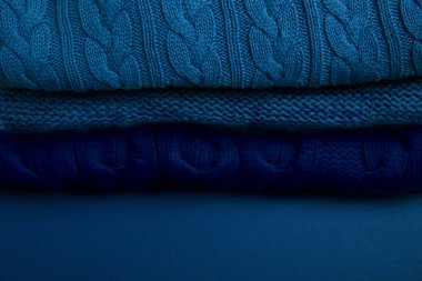 Tuvali olmayan klasik mavi kumaş, örgü deseni, giysi için 2020 model kumaş.