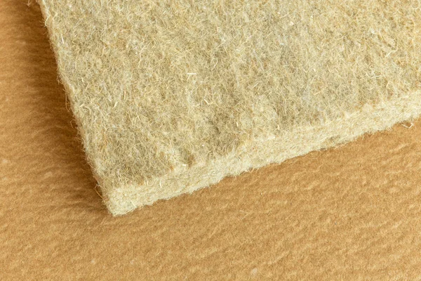 Materials background - compressed thermal insulating hemp fiber bonded panels Royalty Free Stock Images