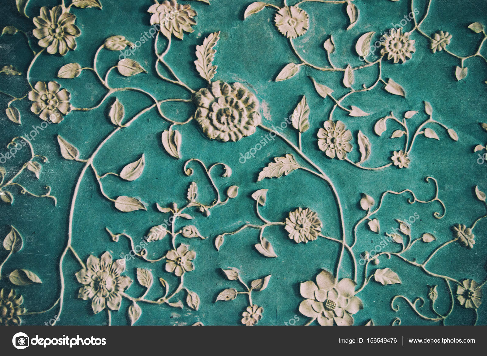 Vintage bakgrunn med blomstermønster – stockfoto © MelashaCat #156549476, image size:1600x1171