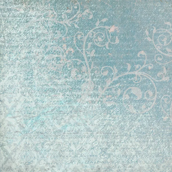 Fondo azul menta vintage con remolinos —  Fotos de Stock