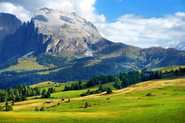 Alpe di Siusi için görkemli rocky Dağları