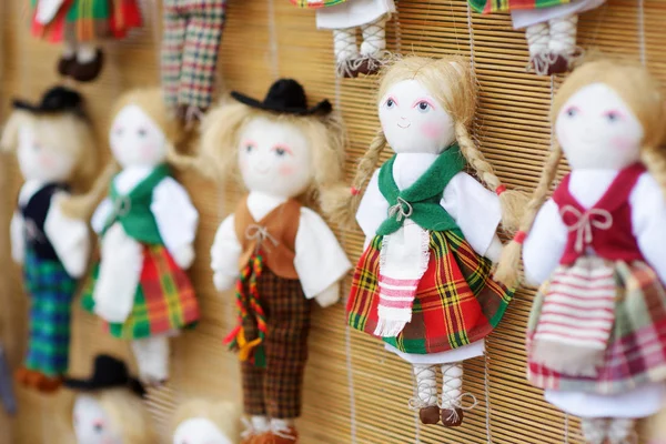 Cute handmade ragdoll dolls — Stock Photo, Image