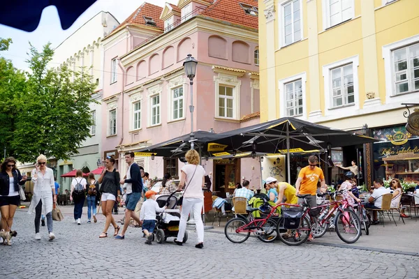 Strade del centro storico di Vilnius — Foto Stock