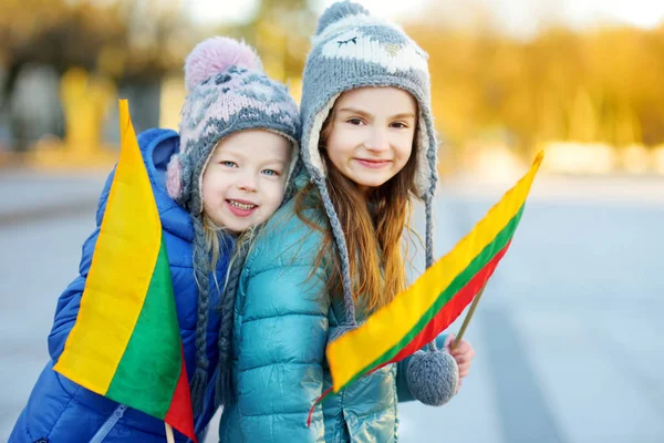 Litvanya günü kutlama kız — Stok fotoğraf