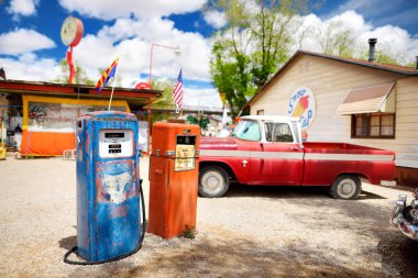 Route 66 decorations in Seligman clipart