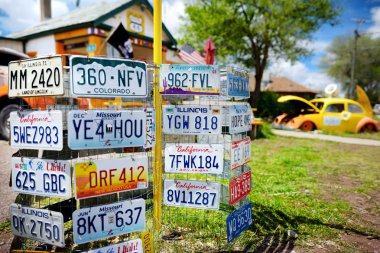 Route 66 decorations in Seligman clipart