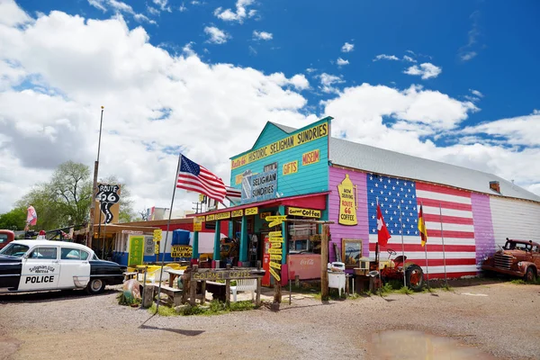 Route 66 decorations in Seligman — Stock Photo, Image