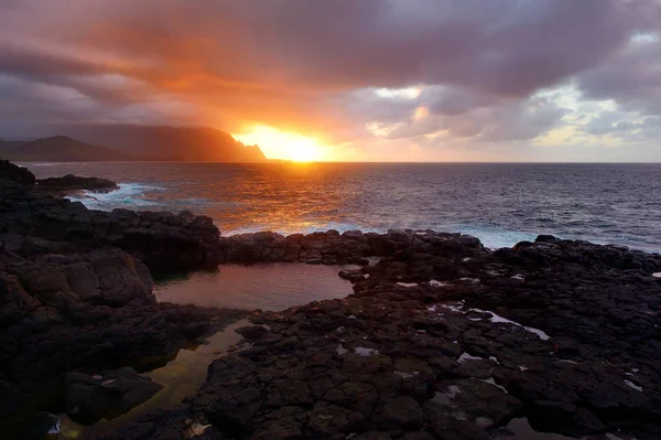 Queens bad op eiland Kauai — Stockfoto