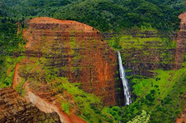 Waimea Canyon içine çarpıcı görünümü 