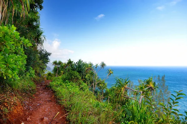 Kalalau trail längs Na Pali coast — Stockfoto