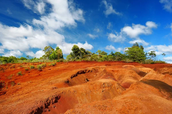 Tanah merah di lembah Waimea — Stok Foto