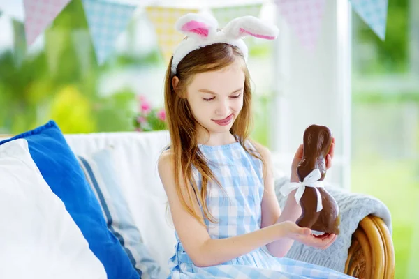 Girl wearing bunny ears