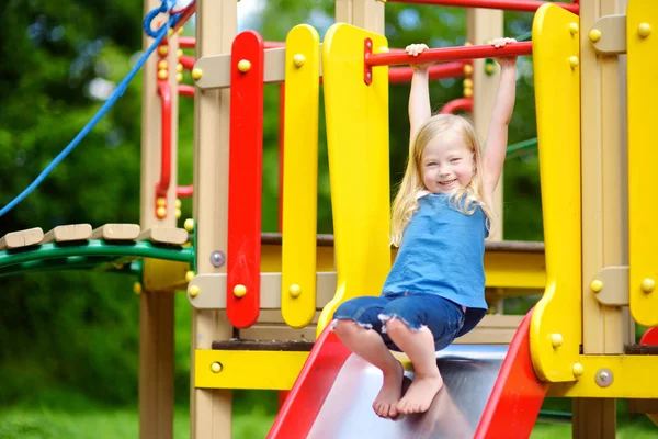 Cute little girl having fun Royalty Free Stock Photos