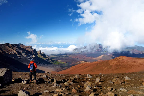 Krajobraz z krateru wulkanu Haleakala — Zdjęcie stockowe