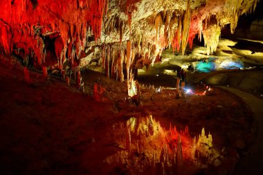 amazing insides of Kumistavi cave in Georgia clipart