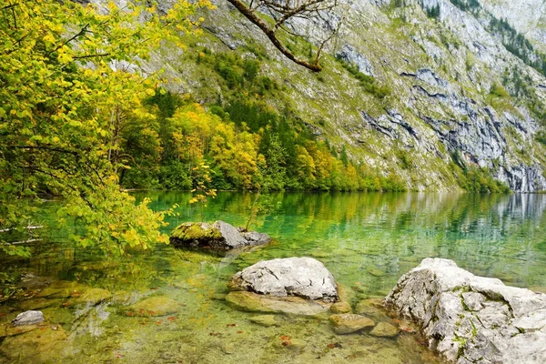 德国 Konigssee 的绿色水 — 图库照片