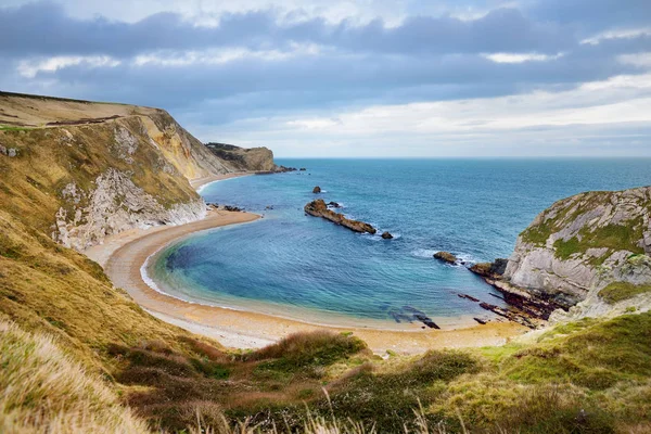 Man O 'War Cove en la costa de Dorset — Foto de Stock