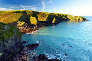 Scenic rugged Cornish coastline clipart